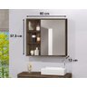 Espelho para Banheiro C/ Porta e Prateleiras Interna 60 cm - 4