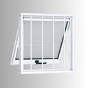 Ver imagem 4 de Janela Maxim-ar com Grade Alumínio 60cmx60cm Riobras