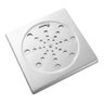 Ralo Grelha Inox para Banheiro Quadrado 10x10 com Fecho - 1