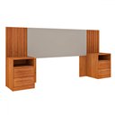 Ver imagem 2 de Cabeceira Casal Barcelona com Mesa de Cabeceira Cinamomo/off White - Tcil Móveis