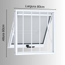 Ver imagem 4 de Janela Maxim-ar com Grade Alumínio 60cmx80cm Riobras