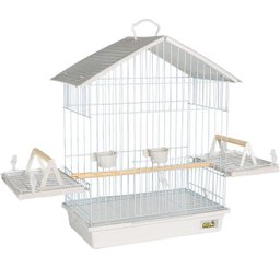 Gaiola para Calopsita com Teto Plástico Branca - 1