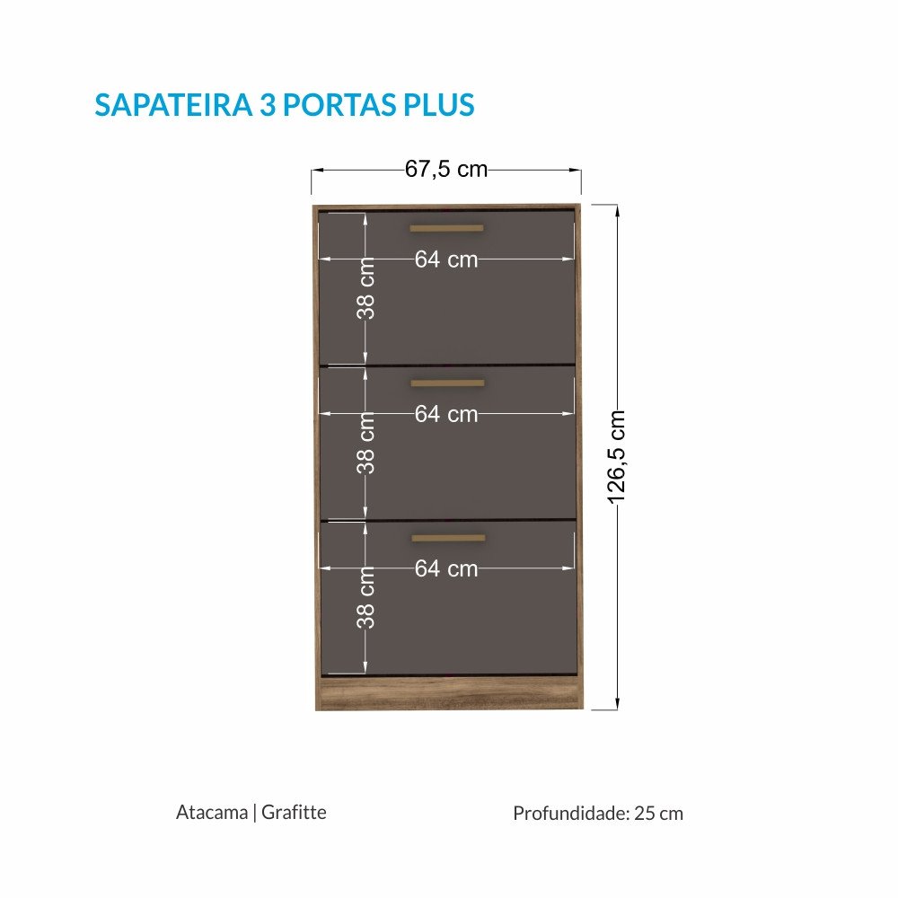 Sapateira Plus 3 Portas Santos Andirá - 4