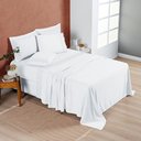 Ver imagem 3 de Jogo Cama Lençol Bouclê Queen Micro Percal 200 Fios C/ Laise Bordada 4 Peças - Branco Neve