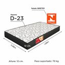 Ver imagem 3 de Colchão Solteiro Prorelax D23 Topázio 88x188x12cm Preto/branco