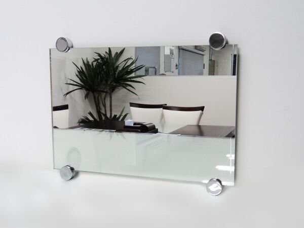 Espelho Lapidado com Bisotê Fixado com Botões - 30x30cm - 4