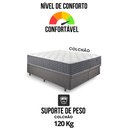 Ver mais imagens de Base Box Baú Queen Bipartido 158x198 Linho com Colchão Relax Fresh Molas Ensacadas