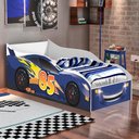 Ver imagem 1 de Cama Solteiro com Colchão Caio Azul MDP MDF 94cm 194cm Casah