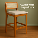 Ver mais imagens de Banqueta Madeira Maciça Estofado Linho com Tela Sextavada Premiere