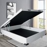 Cama Box Baú Casal 1acolchões Sintético Branco 41x138x188 - 1