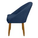 Ver imagem 3 de Banqueta Poltrona Lua Bouclê Ideal para Sala Penteadeira ou Salão:azul Marinho