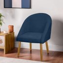 Ver imagem 5 de Banqueta Poltrona Lua Bouclê Ideal para Sala Penteadeira ou Salão:azul Marinho