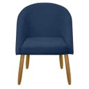 Ver imagem 2 de Banqueta Poltrona Lua Bouclê Ideal para Sala Penteadeira ou Salão:azul Marinho