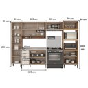 Ver imagem 7 de Armário de Cozinha Completa C Balcão Miami City Carraro Off White C Freijó