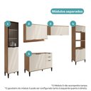 Ver imagem 5 de Armário de Cozinha Completa C Balcão Miami City Carraro Off White C Freijó