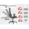 Cadeira Gamer Giratória Modelo Rush Reclinável Racer X Cinza - 10