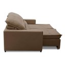 Ver imagem 5 de Sofa Retratil Reclinavel 2 Lugares 2,90m Atlantis Veludo Capuccino Lansofbr