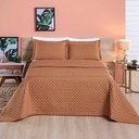 Ver imagem 2 de Kit Cobre Leito Espanha Casal Queen 03 Peças Micropercal 200 Fios Matelado White Line - Terracota