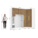 Ver imagem 4 de Quarto Modulado Kappesberg Adapt Branco/Nogueira 5 Peças
