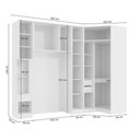 Ver imagem 3 de Quarto Modulado Kappesberg Adapt Branco/Nogueira 5 Peças