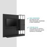Painel de TV com Estante Preto e Tubos Preto Fosco Carraro - 3