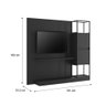 Painel de TV com Estante Preto e Tubos Preto Fosco Carraro - 2
