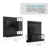 Painel de TV com Estante Preto e Tubos Preto Fosco Carraro - 5