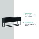 Ver imagem 3 de Bancada TV Basculante Preta e Tubos Preto Fosco Carraro