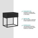 Ver imagem 4 de Mesa de Cabeceira Preta e Tubos Preto Fosco Carraro