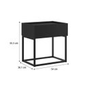 Ver imagem 2 de Mesa de Cabeceira Preta e Tubos Preto Fosco Carraro