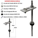 Ver imagem 5 de Kit Estrutura Suporte Fixador 1,20m Para 03 Placa Solar Alumínio Inox Telha Fibro Ondulada Viga Metá