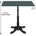 Ver imagem 3 de Base de Mesa Apus em Ferro Preto 75 Cm (alt) Tampo Mdp Quadrado Grafito 60cm (larg) X 2,5 Cm (alt)