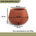 Ver imagem 6 de Vaso de Planta Inteligente Autoirrigável Cuia P Terracota