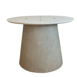 Base de Mesa de Jantar Cone Oval Concreto Maciço P/ Tampo de 160x90 Cm até 180x100 Cm Concreto Maciç - 1