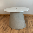 Ver imagem 4 de Base de Mesa de Jantar Cone Oval Concreto Maciço P/ Tampo de 160x90 Cm até 180x100 Cm Concreto Maciç