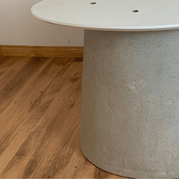 Base de Mesa de Jantar Cone Oval Concreto Maciço P/ Tampo de 160x90 Cm até 180x100 Cm Concreto Maciç - 3