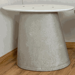 Base de Mesa de Jantar Cone Oval Concreto Maciço P/ Tampo de 160x90 Cm até 180x100 Cm Concreto Maciç - 2