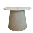 Ver imagem 1 de Base de Mesa de Jantar Cone Oval Concreto Maciço P/ Tampo de 160x90 Cm até 180x100 Cm Concreto Maciç