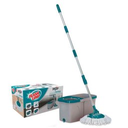 Mop Giratório Flashlimp Duas Águas Fit com Balde Cinza - Mop7504 - 5