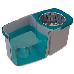Mop Giratório Flashlimp Duas Águas Fit com Balde Cinza - Mop7504 - 7
