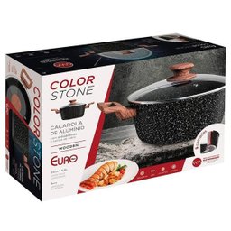 Caçarola Euro ColorStone 22cm 5mm Antiaderente Wooden - ALU8600-WD - 4