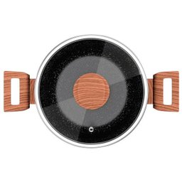 Caçarola Euro ColorStone 22cm 5mm Antiaderente Wooden - ALU8600-WD - 3