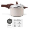 Panela de Pressão Brinox Pressure com Indução 4,2L Vanilla - 4952/101 - 2