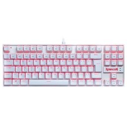Teclado Mecânico Gamer Redragon Mitra Lunar White Rgb Switch Marrom - K551w - 1