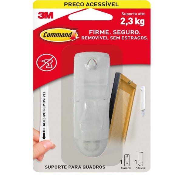 Suporte P/Quadros Command Hb004501746 3M - 1