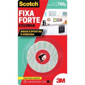 Fita Dupla-Face FIXA FORTE COZINHA 24MM X 1.5M