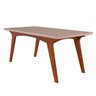 Conjunto de Mesa de Jantar Retangular com Tampo de Vidro e 6 Cadeiras Estofadas Selena Suede Savana/ - 2
