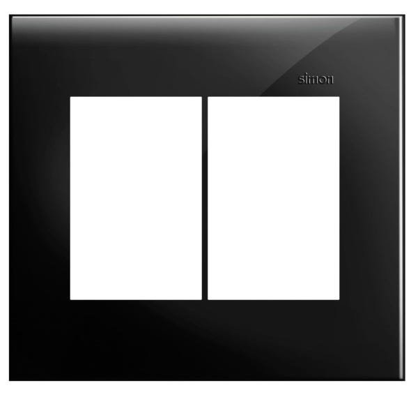 PLACA 4 x 4 6 POSTOS HORIZONTAIS PRETO - 1