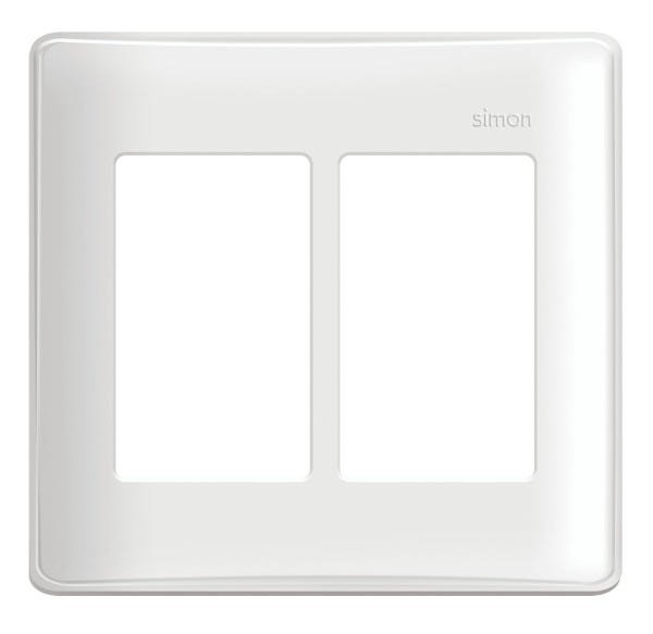 PLACA 4 x 4 + SUPORTE 6 POSTOS HORIZONTAIS BRANCO - 1