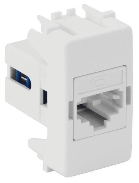 MÓDULO TOMADA RJ 11 4 FIOS BRANCO - 1